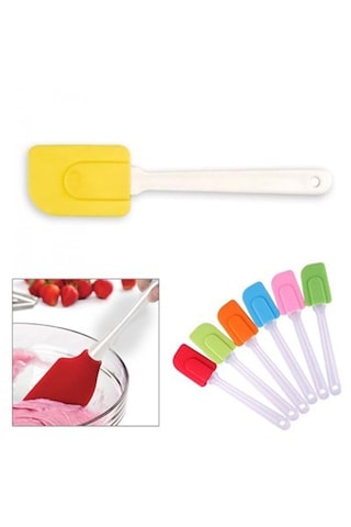 Dekoratif Renkli Silikon Spatula Pratik Sevimli Spatula Kaşık 5639 12v