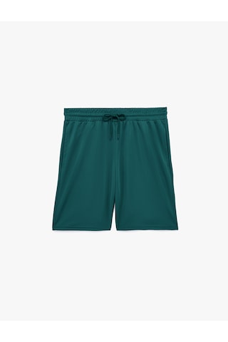 Koton Straight Fit Cepli Beli Bağcıklı Spor Şort Teal 6sam40133nk Mavi