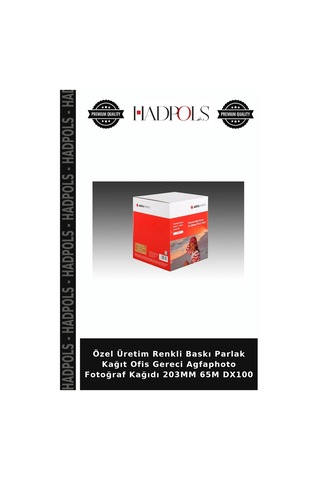 Özel Üretim Renkli Baskı Parlak Kağıt Ofis Gereci Agfaphoto Fotoğraf Kağıdı 203mm 65m Dx100