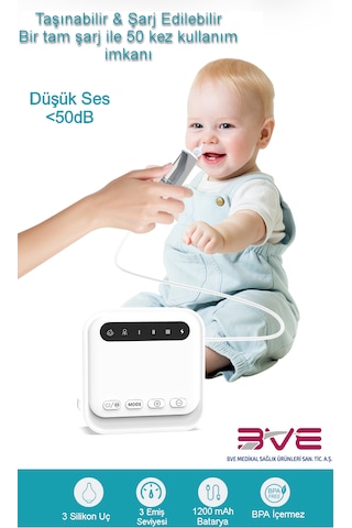Optinell Elektrikli & Şarjlı Kare Bebek Burun Aspiratörü