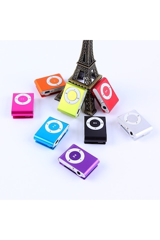 Suofeng Kompakt Metal Kılıf Spor Mp3 Çalar - Ekransız Tuşlu, Kart Girişli, Logo Özel Tasarım, Turuncu Kutu Olmadan