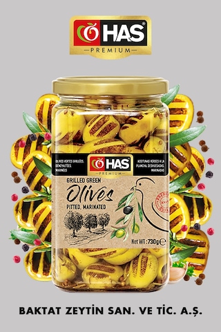 Has Premium Izgara Yeşil Zeytin Çekirdeksiz Marine 850 G Has Premium Izgara Yeşil Zeytin Çekirdeksiz Marine 850 G