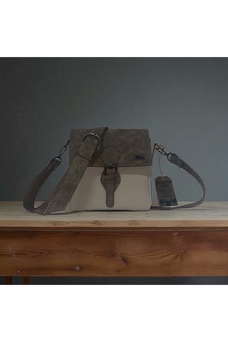 Old Cotton Cargo Kaliteli Su Geçirmez Unisex Küçük Kanvas Günlük Postacı Çantası 20 Cm X 20 Cm Bej