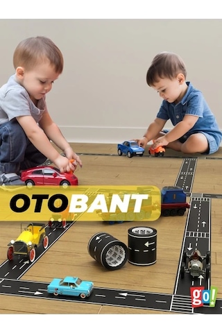 Otobant Eğitici Ve Eğlenceli Yol Yapım Bandı - Çocuk Trafik Bantı - Road Tape Oyun Bandı