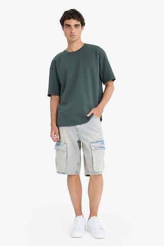 DeFacto Oversize Geniş Kalıp Ütü Gerektirmeyen Bisiklet Yaka Kısa Kollu Basic Düz Ağır Kumaş Tişört X3926AZ25SPGN498