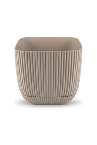 Mercan Kare Saksı No:2 0,67 Lt. 11 X 11 X 9,5 Cm Bej