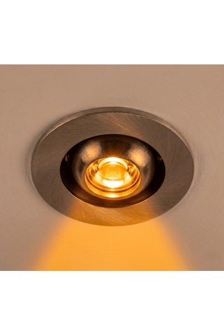 5 Adet Cata Ct 5268 Ufo Yıldız 1.5w Sıva Altı Led Spot Satin Kasa Amber Işık Saten