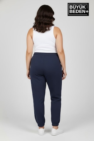 Süperlife Kadın Büyük Beden Brooklyn 1970 Baskılı Paça Lastikli Jogger İnce Eşofman Altı Spr26beak951-3 İndigo