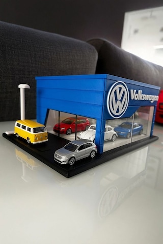 Volkswage Showroom Tasarımlı Dekoratif Diorama 1:64
