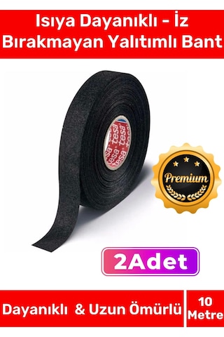 Deluxe Isıya Dayanıklı Aşınma Direnci Kalıntı Bırakmayan Alev Geciktirici 10mt Yalıtım Bant 2 Adet