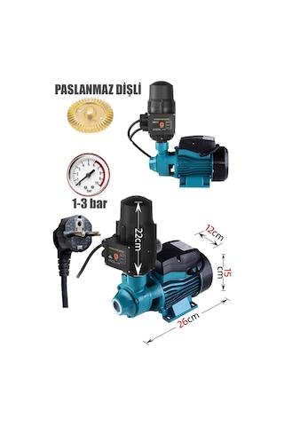 Deko Dktqb60 Elektrikli Paket Hidrofor Su Pompası 2 Kat 2 Daire