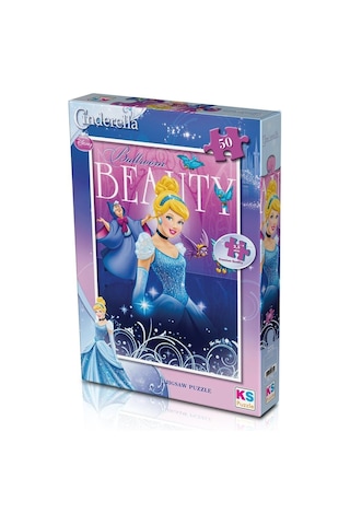 Crl709 Ks, Cinderella 50 Parça Çocuk Puzzle Standart