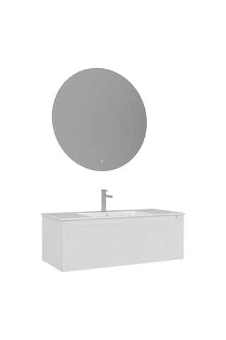 Orka Olbia 100 Cm Mat Beyaz Banyo Dolabı Alt Modül Lavabo Beyaz