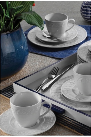 Kütahya Porselen Silvia 6'Lı Kahve Seti . Tük Kahvesi Fincan Takı