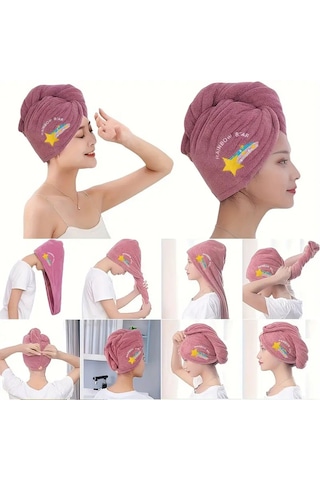 Hızlı Kuruyan Mikrofiber Saç Havlusu Mor