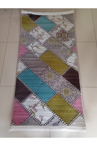 Aslan Home Yatak Odası Takımı Üç Lü Yolluk , Koyu Desen Renkli Küçük Halı