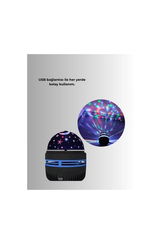 Usb Galaxy Projektör Lamba Romantik Atmosfer, Çocuk Odası, Parti Ve Düğün Işığı
