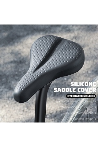Ebitda West Bıkıng Yp0801206 Tamamen Su Geçirmez Silikon Bisiklet Selesi Şok Emme Koltuk Minderi Siyah Ergonomik Ve Rahat Siyah