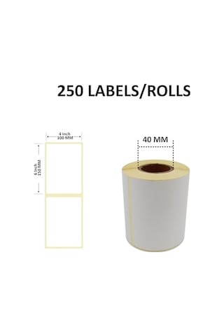 Kargo Etiketi Eko Termal Rulo Etiket 100mm X 150mm 350 Adet Direk Termal Transfer Etiketi 1