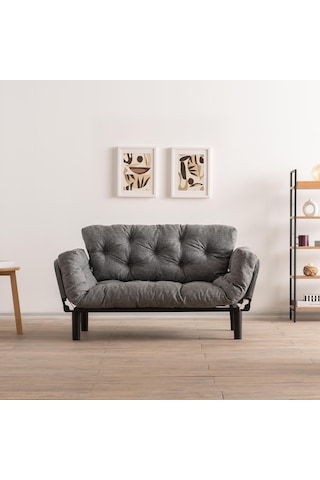 Pafu Nitta İkili Kanepe Keten Açık Gri Açık Gri