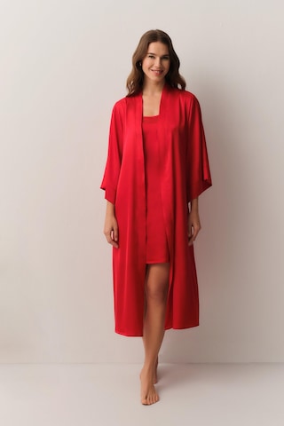 Suwen Ethereal Uzun Sabahlık St4446615l082 Kırmızı