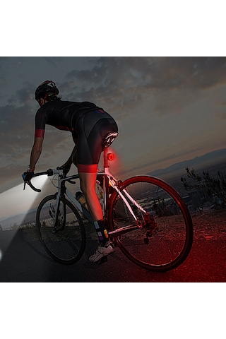 Symbee 16 Led'li Ip65 Su Geçirmez Şarjlı Bisiklet Arka Feneri, 3 Aydınlatma Modu İle Outdoor Sürüş Güvenliği - 21g Hafif, Kolay Kurulum Siyah