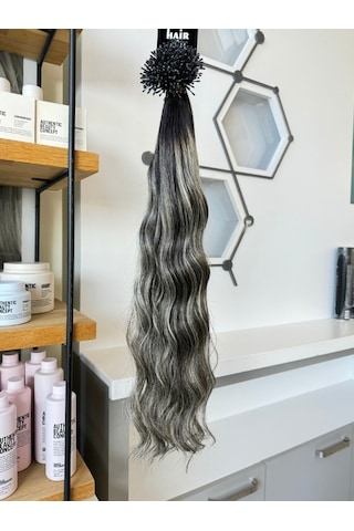 Hairpim Wavy 0.8 Gr Kırçıllı Röfle 50 Adet 70 Cm Hp654 Gri Röfleli