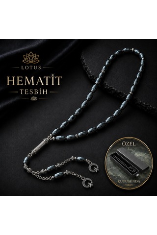 Dark Noble Ultra Premium Tesbih Ince Taneli Hematit Erkek Tesbihi Füme