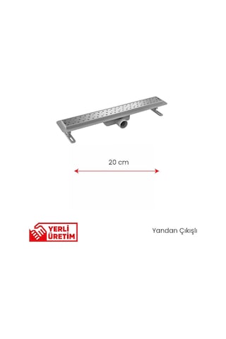Lineer Süzgeç - Yan Çıkışlı- Seramik Uyumlu 20 Cm