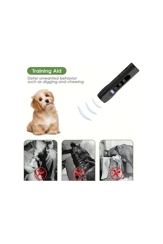 Willowhaven Siyah Taşınabilir Şarj Edilebilir Ultrasonik Köpek Kovucu Led Işıklı