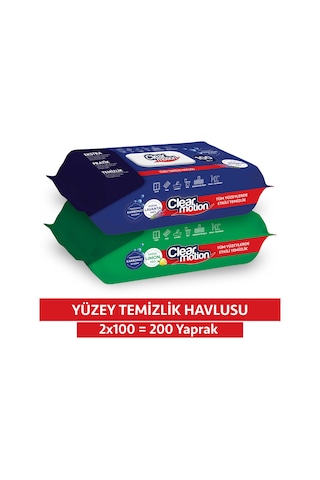 Clearmotion Yüzey Temizlik Havlusu (2x100) 200 Yaprak