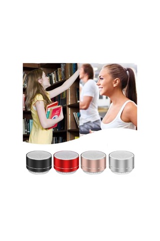 Vkemall Usb Şarjlı Mini Bluetooth Hoparlör, Hıfı Subwoofer, Tf Kart Desteği, Akıllı Gürültü Azaltma, Ev/araç İçin, Siyah/gümüş/pembe Altın/kırmızı