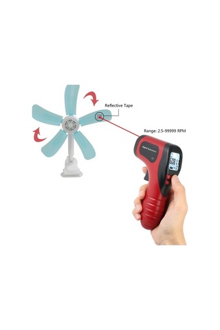 Didadodo Yüksek Hassasiyetli Kırmızı Taşınabilir Dijital Lazer Takometre - 2.5-99999 Rpm Motor Hız Ölçer Kırmızı