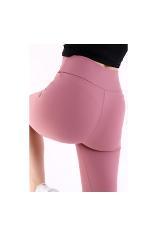 Self Clothing Kadın Gül Kurusu Yüksek Bel Fitilli Dayanıklı Örme Kumaş Toparlay (548212938)