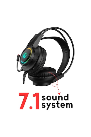 Rampage RM-K92 X-Stack 7.1 Surround RGB Kulak Üstü Oyuncu Kulaklığı