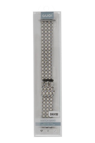 Tedar Apple Watch Uyumlu 38mm Karo Motif Kordon - Lila Najmaddin