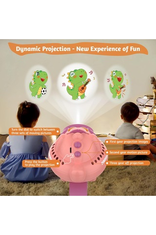 Çocuklar İçin Taşınabilir Vantilatör Bileklikli, Dink Projeksiyon, Pembe,