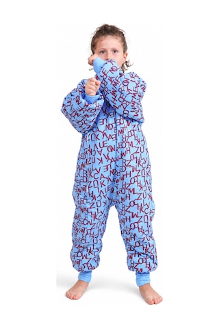 Babyhola 2.5 Tog Yorgan Gerektirmeyen Kalın Elyaf Dolgulu Çocuk Uyku Tulumu Pamuk Astarlı Unisex 6020 Saks