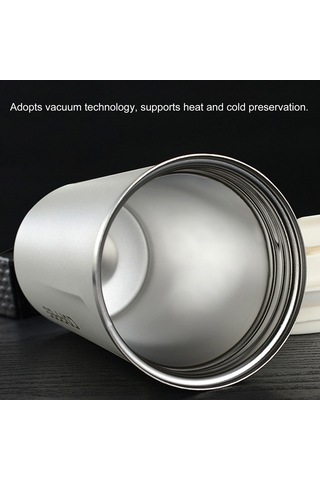 Yuntech01 304 Paslanmaz Çelik Çift Katlı Vakumlu Isı Saklayıcı, Araçta Taşınabilir, Ev Ofis Spor Seyahat Kullanıma Uygun, Pembe 380ml Kupa Siyah