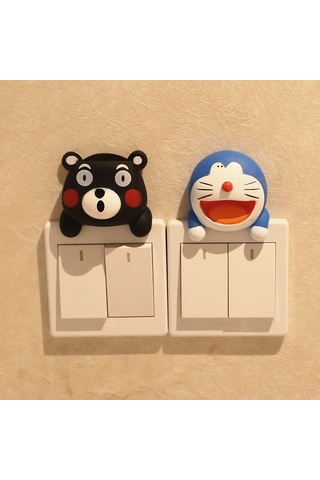 Moveevo Oda Dekoru İçin 3d立体 Kartoon Desenli Reçine Anahtar Kapakları - Kolay Kurulum Ve Dayanıklı Diğer