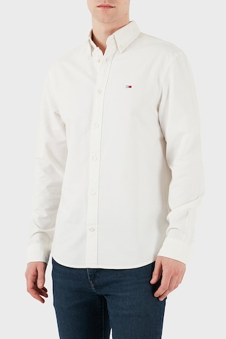 Tommy Jeans Erkek Gömlek Dm0dm21298 Ybl Beyaz Beyaz