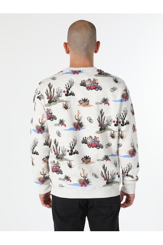 Colin's Regular Fit Baskılı Beyaz Erkek Sweatshirt CL1061632_Q1.V1_SNM