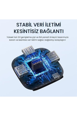 4 Port Usb 3.0 Çoklayıcı Hub Siyah