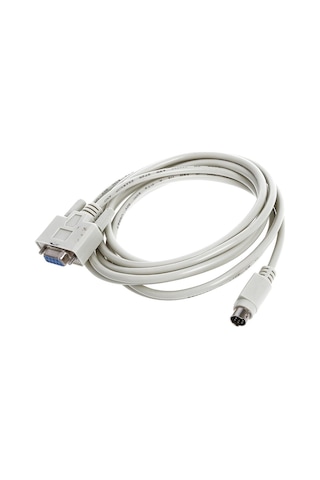 Plc Dvp Serisi İçin Db 9-pin - 8p Mini Din Rs232 İndirme Kablosu Beyaz 3m - Dcpcab215