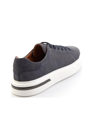 Lacivert Hakiki Deri Erkek Sneaker E01396200701 Lacivert