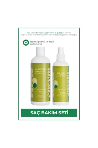 Enzym Cosmetics Yağlı Saç Derisi Ve Yağlı Saçlara Özel Yağlanma Karşıtı Saç Bakım Spreyi 200 ML + Şampuan 400 ML