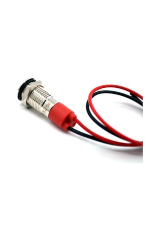 Kablolu 8mm Mini Metal Mavi Göz Lamba Led 12v 24v