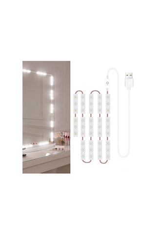 Gajeena 14'lü Usb Dokunmatik Led Ayna Işığını, Parlaklığı Ayarlanabilir Banyo Makyaj Dolabı Işığı, Göz Bakımı Yumuşak Işık Çok Renkli