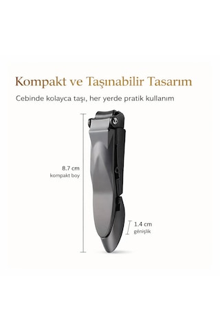 Kutulu Profesyonel Paslanmaz Çelik Tırnak Makası Kalın Tırnaklar İçin Güçlü Kesim + Törpü Hediyeli