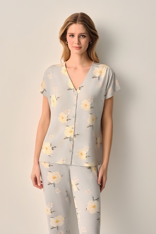 Suwen Grace Gömlek Yaka Pijama Takımı Sh26613660b1194 Yeşil